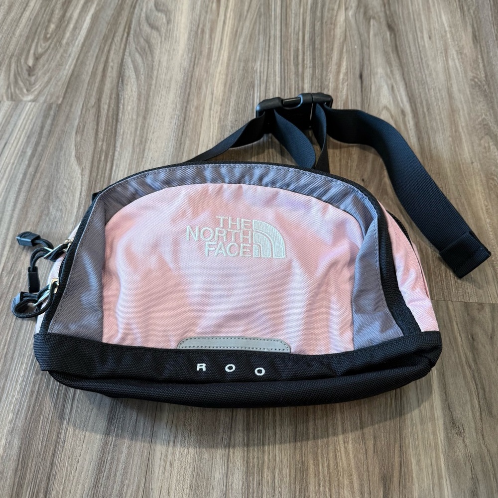 The North Face Pink and Gray Small Shoulder/Waist Belt Bag